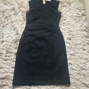DVF size 4 black sparkle holiday dress